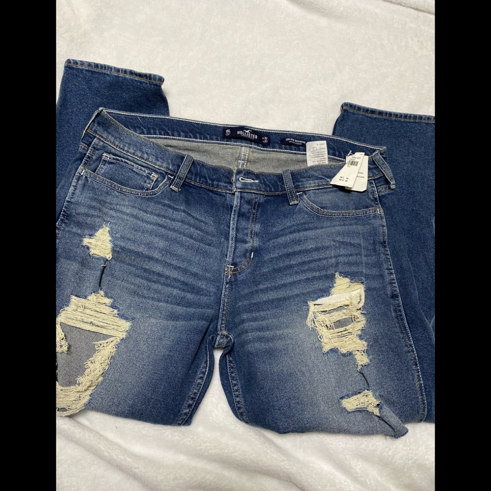 New!! Hollister Low Rise Boyfriend Jeans SZ 15L